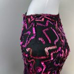 Vintage Silk & Sequin Short Sleeve Party Blouse Medium Cocktail NYE Black Photo 6