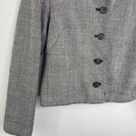 Pendleton Womens Grey Wool Silk Button Front Blazer Suit Jacket Size 4 Cropped Photo 7