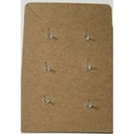 None Fabric Covered Button Earring Studs Plaid Cheetah Photo 2