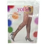 Vintage Yoffi Black Nylon Stockings Pantyhose Butterfly Whimsigoth Photo 4