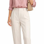 Maison dAmelie Paris Pink Satin Button Down Long Sleeve Shirt Women M Size M Photo 0