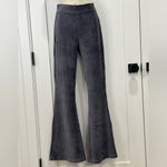 Aerie  Groove On Flared Pants Velvet Ribbed High Rise Gray Small New Lounge Boho Photo 3