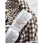 & Other Stories & Other Stories Brown Gingham Short Sleeve Belted Romper Size 6 Photo 4