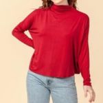 Banana Republic Luxespun Boxy Mockneck Sweater Size XL lightweight Red Photo 1