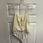 Guess π 2 For $10 Los Angeles White/Cream Chiffon Bodysuit Size Small Photo 4
