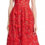 Self Portrait Self-Portrait Red Floral Cut Out Dress Photo 0