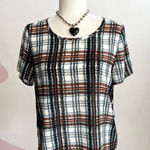 Anthropologie Maeve Plaid Top Cottagecore Preppy Academia Retro Casual XS Photo 0