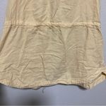 Free People Pale Yellow Button Front Tie Waist Vest Jacket Photo 4