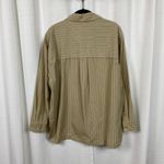 Banana Republic  Neutral Stripe Long Sleeve Oversized Button Up Blouse Sz.M NWT Photo 11