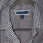 Karen Scott  Women's Black and White Gingham Button Down Shirt Size S Photo 1