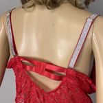 New Body Rage Size 3X Plus Red Charm Bodysuit Underwire Lined Cups Sheer Lace Photo 6