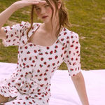 Princess Polly NWT Quanta du soleil sally dress strawberry cherry print Photo 2