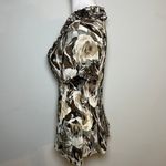 East 5th Y2K Ruffle Blouse Brown Black Size Large Office Siren Business Casual Floral 90s Photo 8