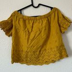 Madewell Womens Eyelet Off-the-Shoulder Top Short Sleeve Size small Photo 3