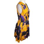 Jason Wu Collection Peplum Mini Dress Purple Print Women’s Size 10 Sleeveless Photo 5