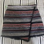 Sam Edelman Striped Tweed Mini Skirt 4 Black Red Fringe Hem Preppy Academia Photo 4