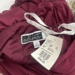 David's Bridal One-Shoulder Wine Dress wine color size 12 Photo 3