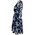 Just…Taylor Women’s Blue White Floral Tiered Sheer Long Sleeve Mini Dress Size 6 Photo 4