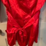 Dreamgirl  red satin finish shorty belted robe.​ Photo 4