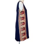 Judith March Embroidered Dress Sleeveless Casual Party Navy Blue L Boho Beach Photo 1