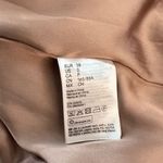 H&M Nude Long Sleeve Tie Neck Chiffon Textured Mini Airy Dress Size Small Photo 8