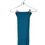Talbots Women's Scarf Cable Knit Lambswool Blend Preppy Aqua Blue 68" X 6" OS Photo 2