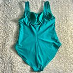 Catalina Swimwear Aquamarine One Piece Fully Lined Swimsuit Mesh Detail L 12-14 Photo 1