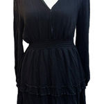 Altar'd State Lexley Ruffle Dress Black Size Small Photo 0