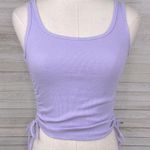 Lavender Cropped Tank Top with Side Ties Photo 0