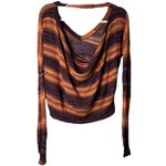 BCBGMAXAZRIA Reva Sweater NNI1H807 Ombré Purple Orange Size Small Viscose Linen Photo 8