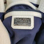 Claudia Firenze Womens Iris Tote Bag White Pink Floral Woven Leather Purse Italy Photo 9