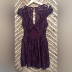 Urban Outfitters  Kimchi Womens Purple Floral Lace Short Sleeve Dress,Size M Photo 4