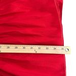 WoWo Red Tiered Mini Dress Pointed Puff Sleeve Rhinestone Avant Garde Size S Photo 11