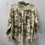 ZARA  Animal Tropical Print Oversized Half Button Up shirt sz M boho artsy monkey Photo 10