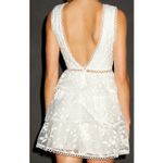 Lulus  Look So Sweet White Embroidered Lace Mini Dress Party Ruffle XS NWT Photo 3