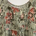 SO BRAND DRESS ELADTIC NEECKLINE WORN ON OR OFF SHOULDER LIGHT GREEN WITH MAUVE Photo 3