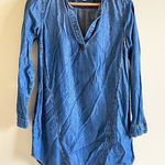 Anthropologie Cloth & Stone Blue Denim Long Sleeve Tunic Dress Womens Size XS Photo 0
