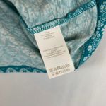 Boden UK 18 US 14 Teal Floral‎ Print Ruffle Neck Sleeveless Tank Top Blue Photo 3