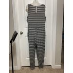 Womens Gray White Stripe Sleeveless Jumpsuit Casual Lounge 2XL XXL Photo 7