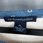 Westbound Petite Layered Look Sweater Beige Blue Hem Faux Shirt PL New Size undefined Photo 3