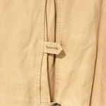 Free People  Size Medium Vintage Canvas Tipped Boho Car Jacket Coat Tan Full Zip Photo 5