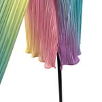 Dressed in Lala Rainbow Daydream Plissé Pleated Top Notched Collar Size‎ Medium Pink Photo 7