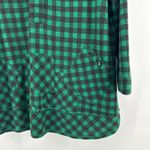 John Mark Women's Green Black Buffalo Check Long Sleeve Tunic Top Medium Photo 1