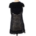 Scotch & Soda Maison Scotch Crochet Open Knit Fringe Sweater Swim Cover Up Black Photo 2