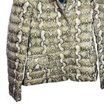 ANORAK NWT Green Gold Snakeskin Duck Down Blend Puffer Jacket Small Photo 3