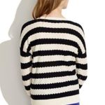 Madewell Lakeview Black & Cream Striped Lightweight Knit Sweater Top Size XS Photo 2