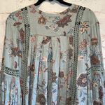 Anthropologie Free People Dress Womens Small Just The Two Of Us Tunic Mini Floral Blue Top Photo 6