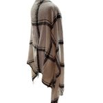 Mud Pie Plaid Scarf Wrap Shawl Cape Cardigan One Size White & Black 72X29.5 NEW Photo 8