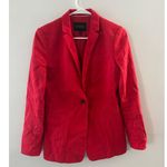 Banana Republic  Womens Long and Lean Linen Blazer Size 6 Red Office Business Photo 0