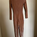 SKIMS  Shimmer Glitter Catsuit Onesie Size Small in Umber Long Sleeve Photo 10